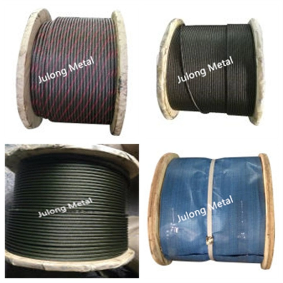 Flexible Black Steel Wire Rope, 35W*7 Construction