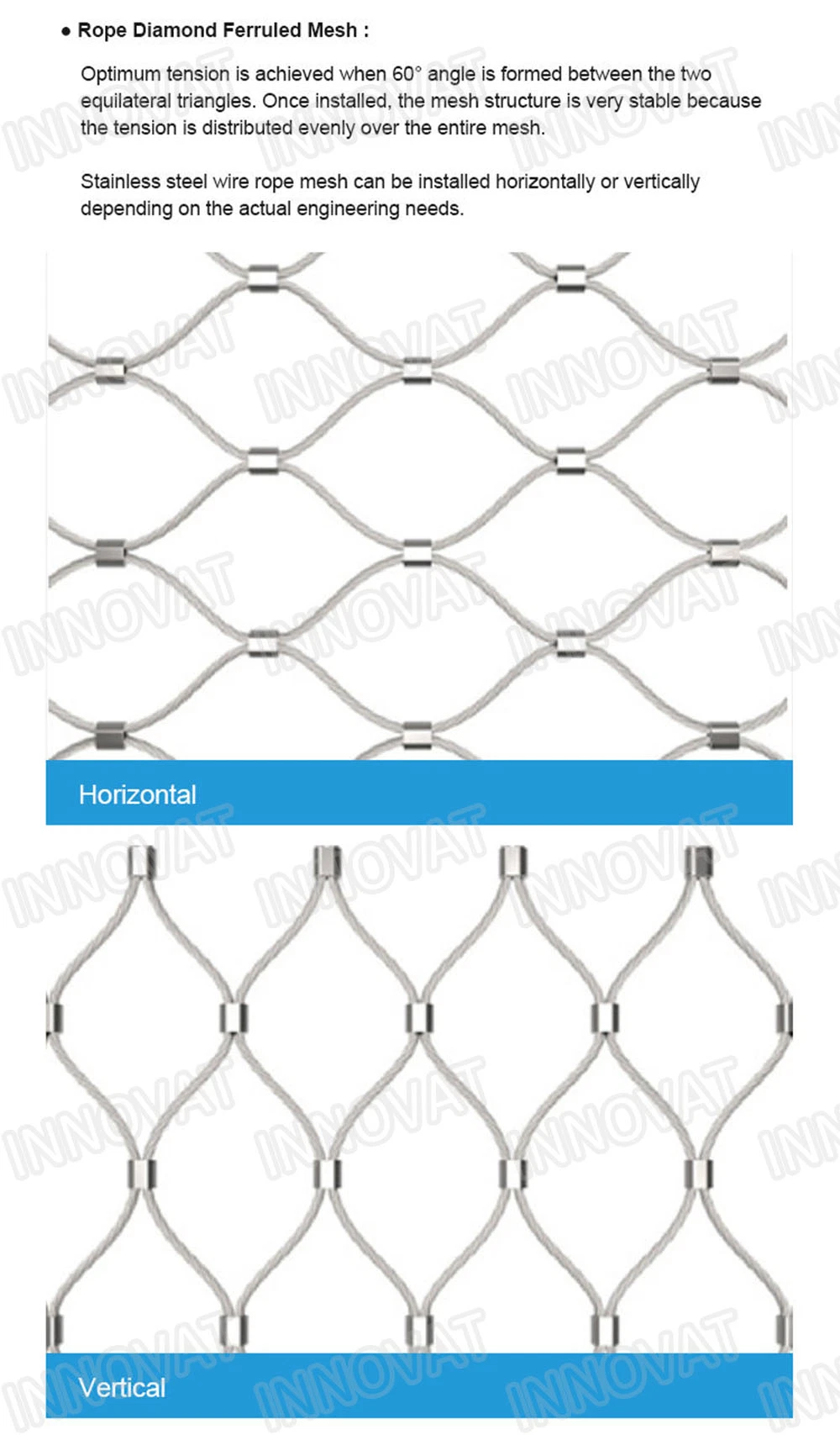 Rope Mesh Flexible Stainless Steel Wire Rope Mesh Net/Ferrule Cable Zoo Mesh/Bird Netting