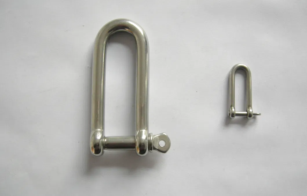 Stainless Steel Long D Shackle D Type Shackle Sling Accessories Steel Wire Rope Sling Chain Sling