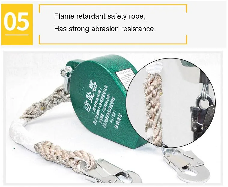 Galvanized Steel Wire Rope Self Retracting Lifeline Security Protective