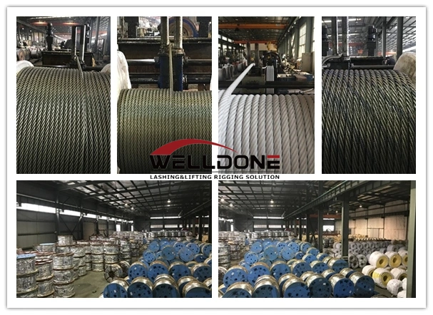 35W*7 Multi Strand Non-Rotating Galvanized and Ungalvanized Steel Cable Steel Wire Rope