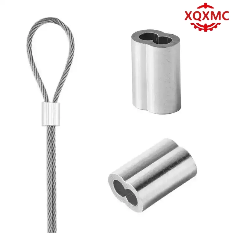 Aluminium Hourglass Sleeves Crimping Loop Sleeve Double Ferrule for Wire Rope Cable