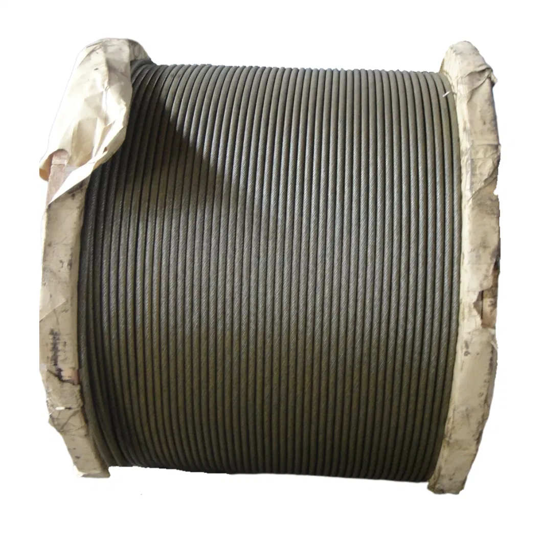 17X7+FC 18X7 Non-Rotating Ungalvanized Steel Wire Rope Load Bearing Twist 10mm 12mm