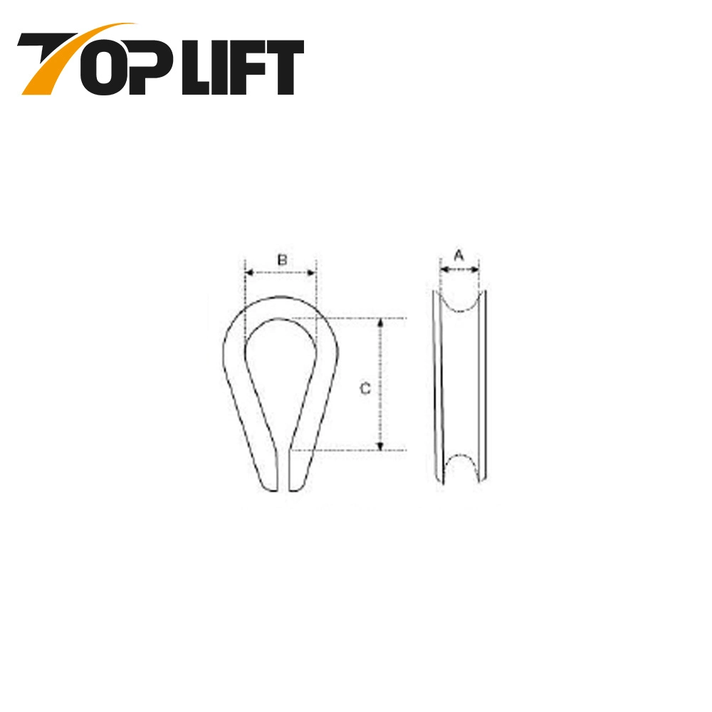 High Performance Us. Type G411 Stainless Steel Standard Wire Rope Thimble