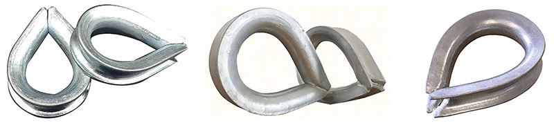 Rigging Hardware Lifting Galvanized or Stainless Steel Wire Rope Thimble with BS464 Standard