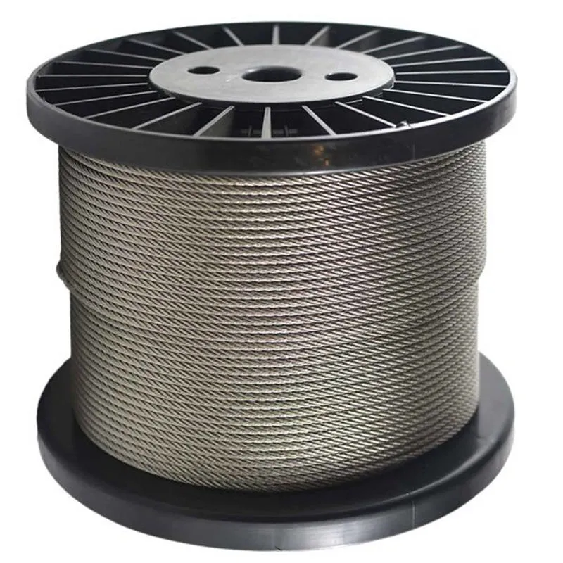 Stainless Steel Wire Rope, 7X7 Vinyl Coated 1/16&quot; Diameter 368 Lbs Breaking Strength for 304 Stainless Steel Wire Rope