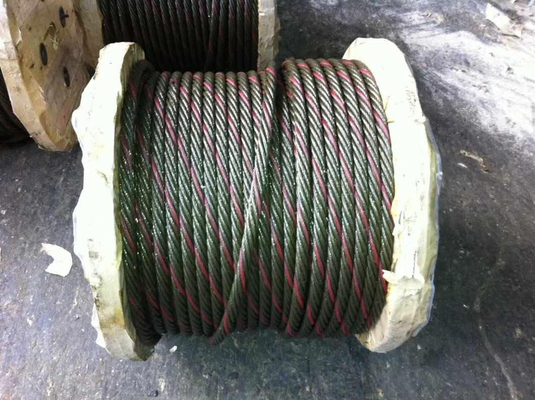 6X29fi+FC, Iwrc Filled Type Ungalvanized Steel Wire Rope Black Oil