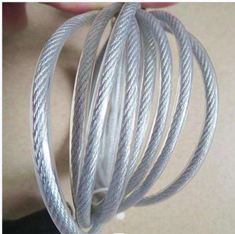 PVC Coated Aircraft Cable 7X19 Stainless Steel Wire Rope for Industrial