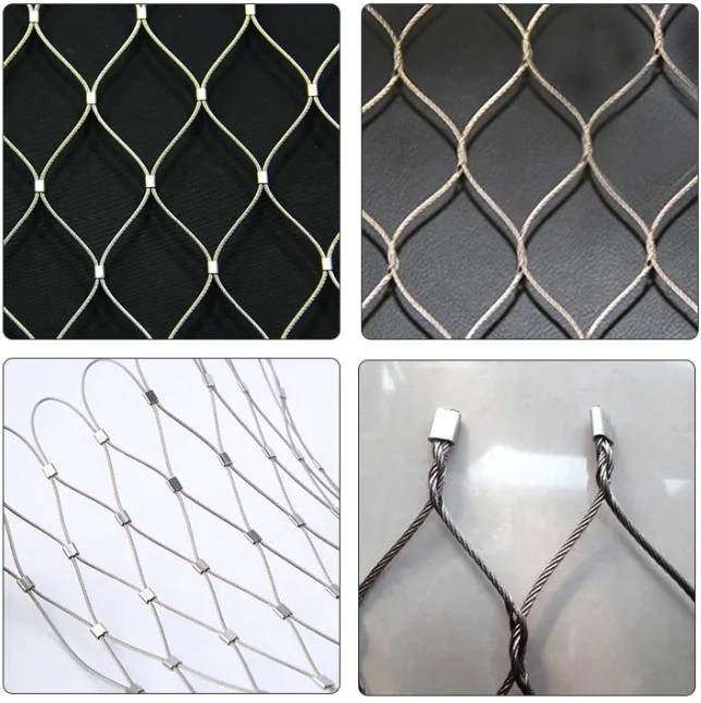 Ferrule Inox Cable Flexible Stainless Steel Wire Rope Mesh Netting for Green Wall Balustrade Zoo Aviary Safety Stair Rail