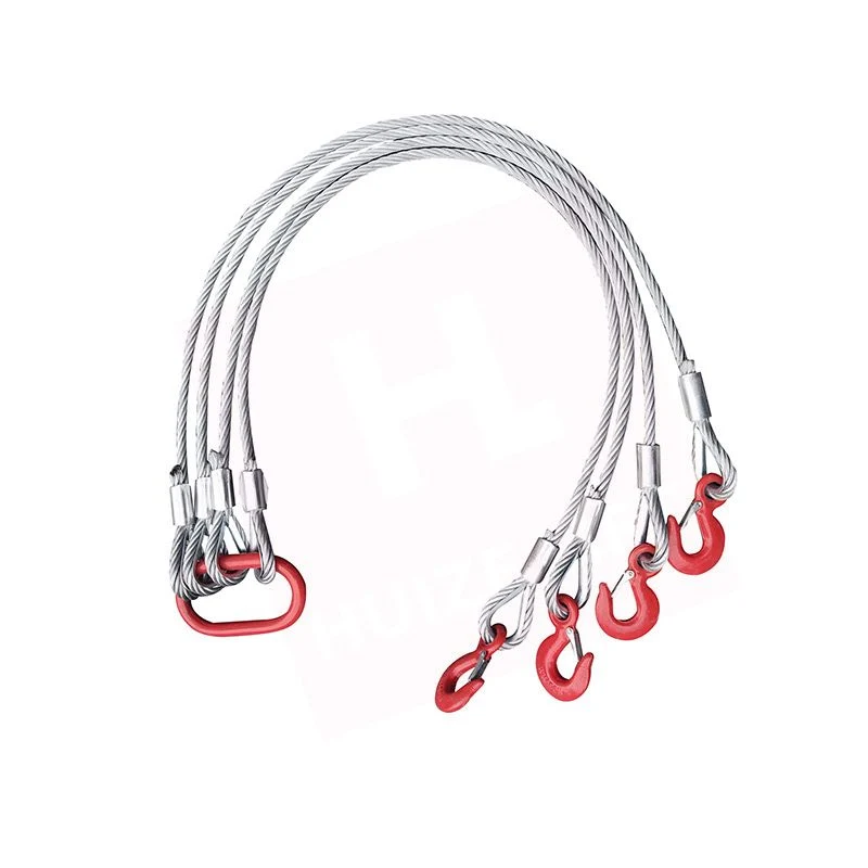 High Strength 0.8ton 1.1m Galvanized Steel Wire Rope Lifting Sling