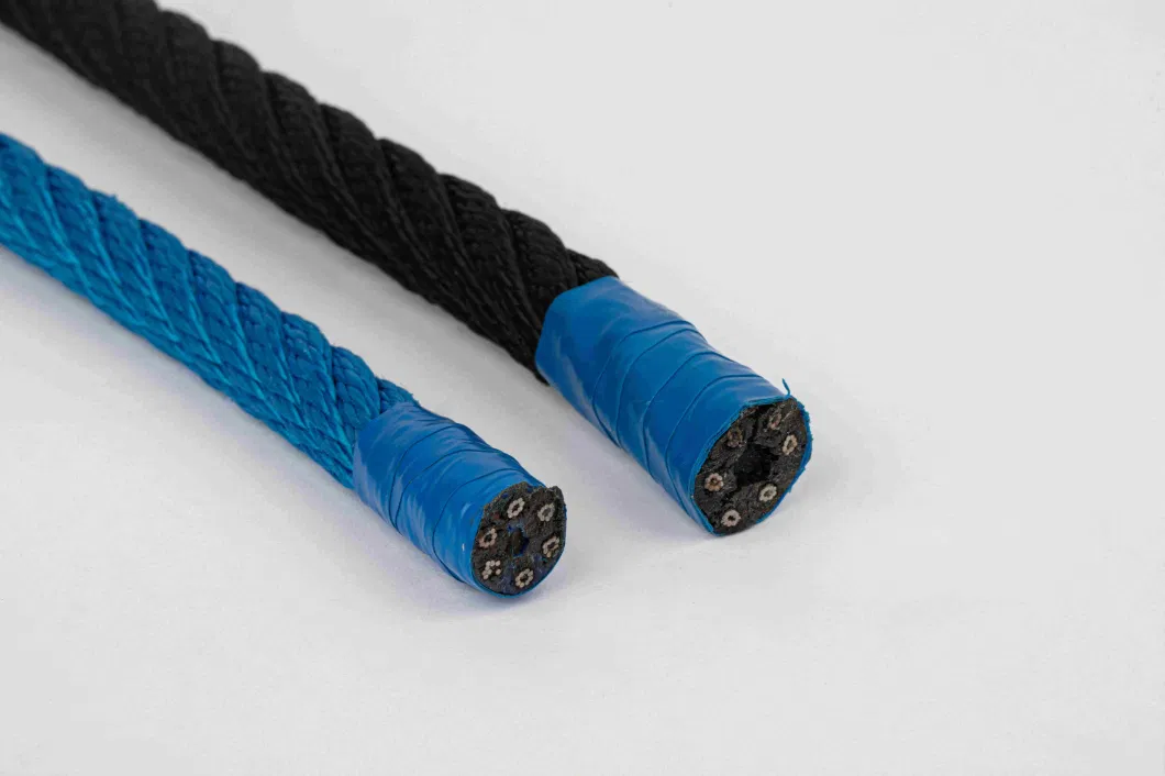 3/6 Strand Polypropylene /PP/Braided Polyester Combination Steel Wire Rope for Marine Rope