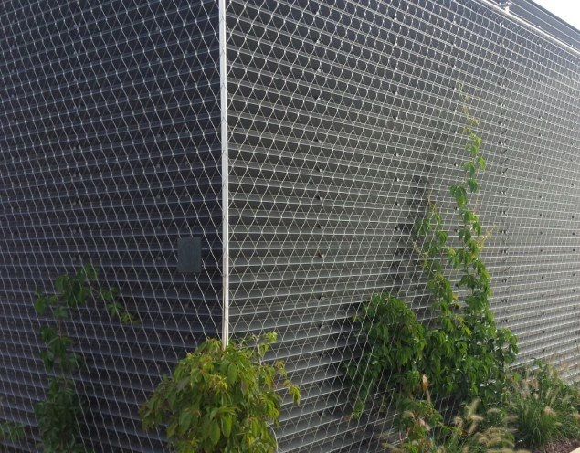 Factory Supply Customized Hole Size Woven Type Clip Rope Mesh 304 Stainless Steel Wire Rope Mesh Planting Isolation Wire Mesh Construction Wire Mesh