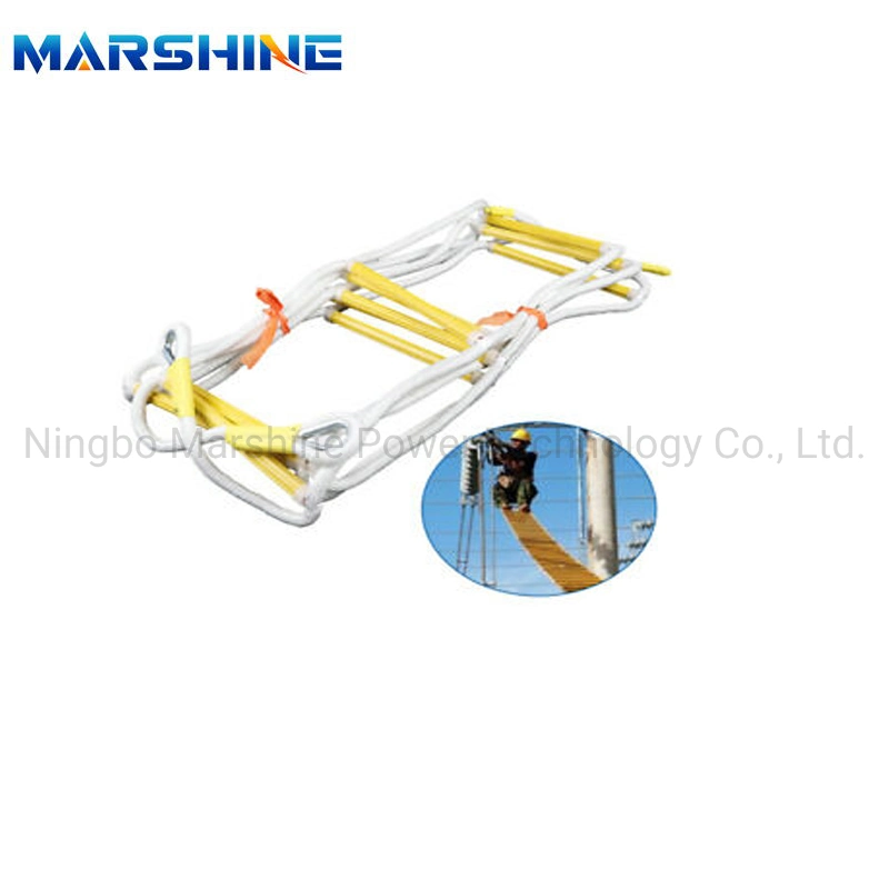 Insulated Portable Safety Soft Mulberry Fiber Rope Rescue Climbing Ladder with Hook