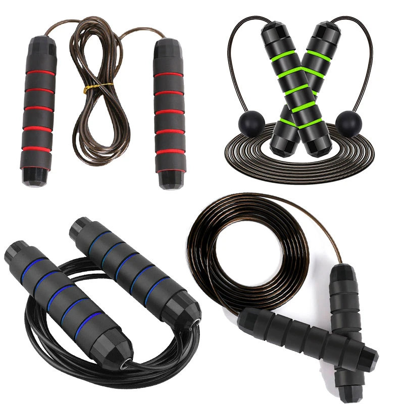 High Quality Fitness Workout Weighted Handle PVC Coated Steel Wire Adjustable Speed Skipping Rope Jump Rope