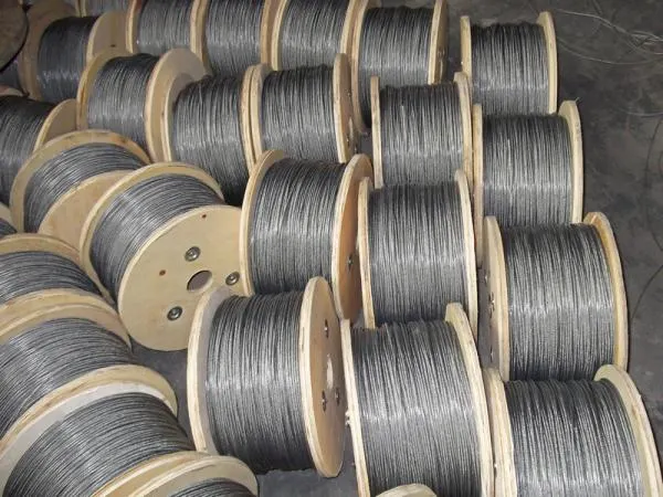 Electric Galvanized Steel Wire Rope 6*15+7FC Fiber Core Cotton Core