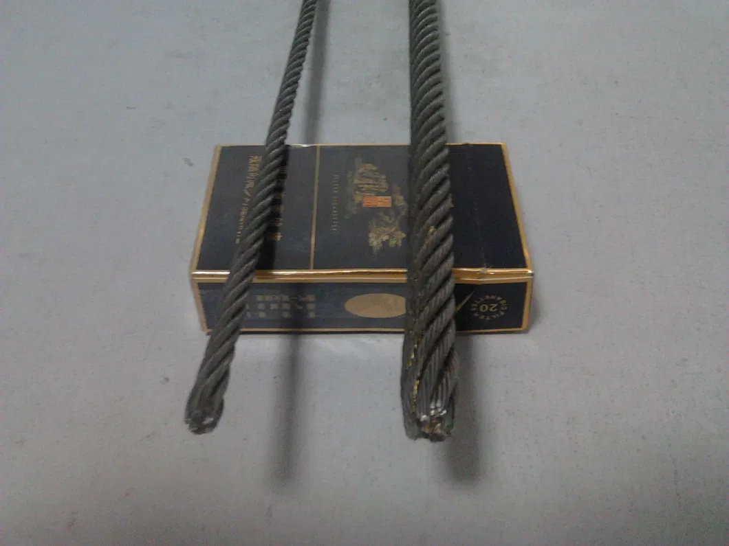 Steel Core 8X19+Iwrc Ungalvanized Steel Wire Rope Jute Core Bearing Rope for Crane