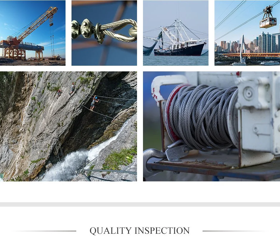 China Manufacturer Hot Selling Q195/Q235 1*7 7*7 1*19 7*19 6*12 6*19 6*37 Galvanized Steel Wire Rope