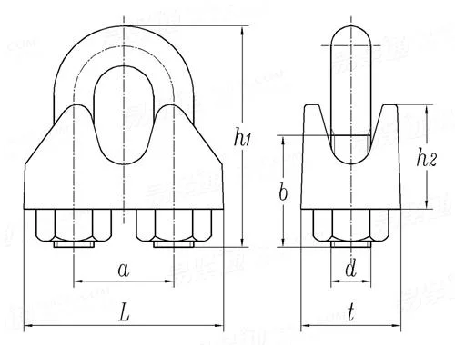 304 316 Stainless Steel Rope Grips DIN1142 Rope Clip DIN741 Wire Rope Clamps for Cable End Connections