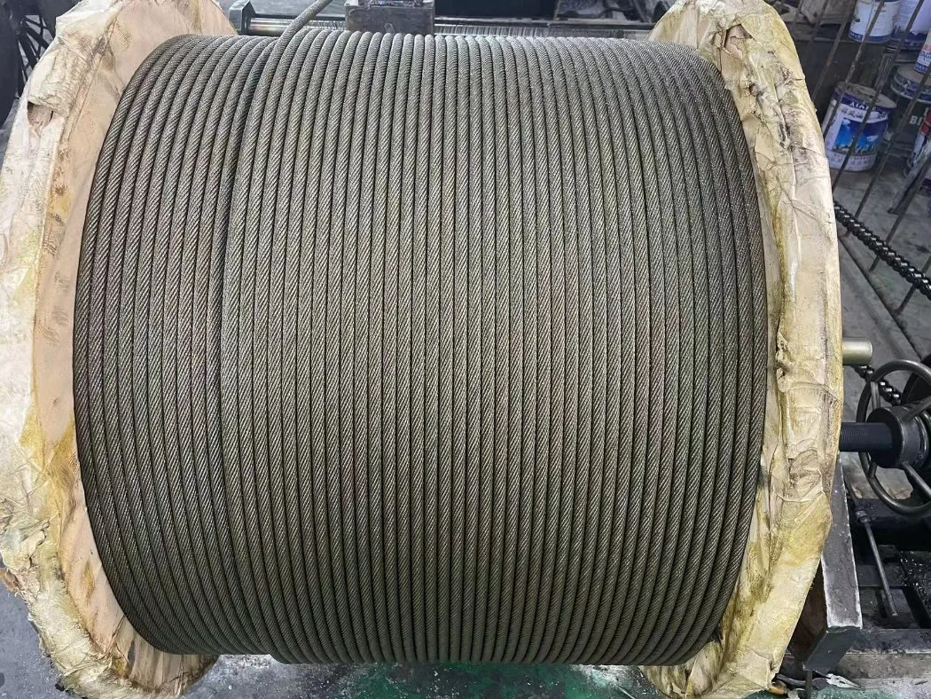 19X7 Non-Rotating Ungalvanized Bright Steel Wire Rope with Yellow Grease