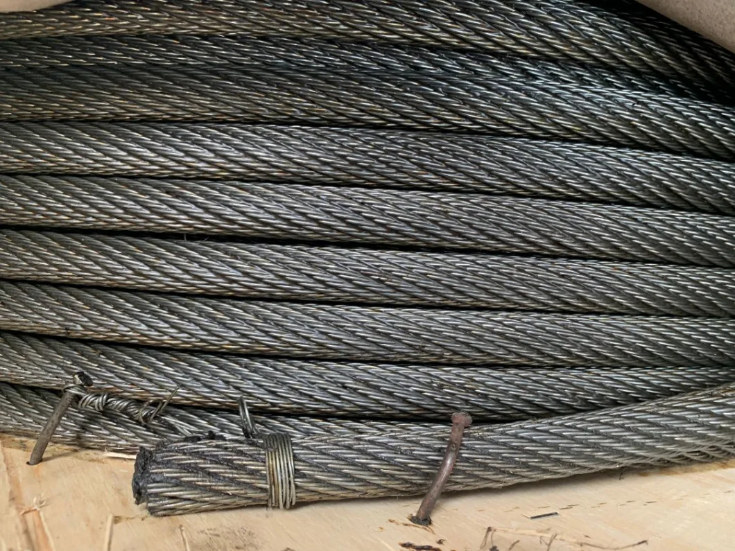 19X7 Non-Rotating Ungalvanized Bright Steel Wire Rope with Yellow Grease