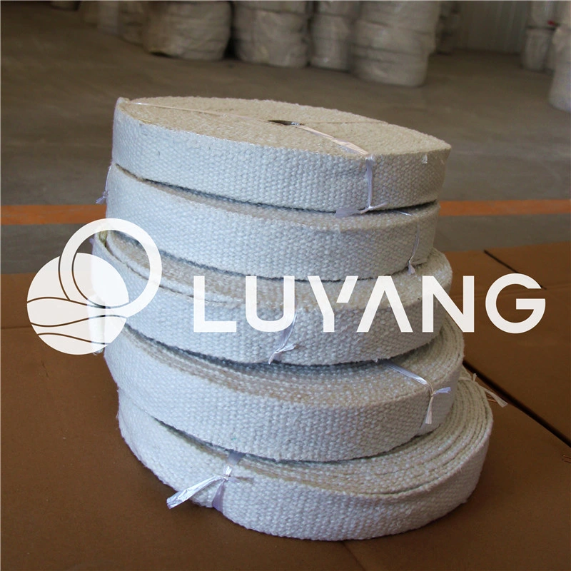 Refractory High Temperature Fibre Woven Textiles Thermal Insulation Ceramic Fiber Braided Round Square Rope for Door Seal Stove with Stainless Steel Ss Wire