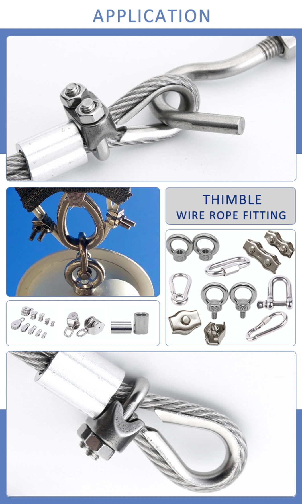 Stainless Steel Polished Wire Rope Socket Thimble