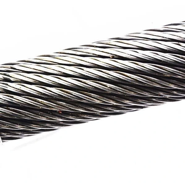 17X7+FC 18X7 Non-Rotating Ungalvanized Steel Wire Rope Load Bearing Twist 10mm 12mm