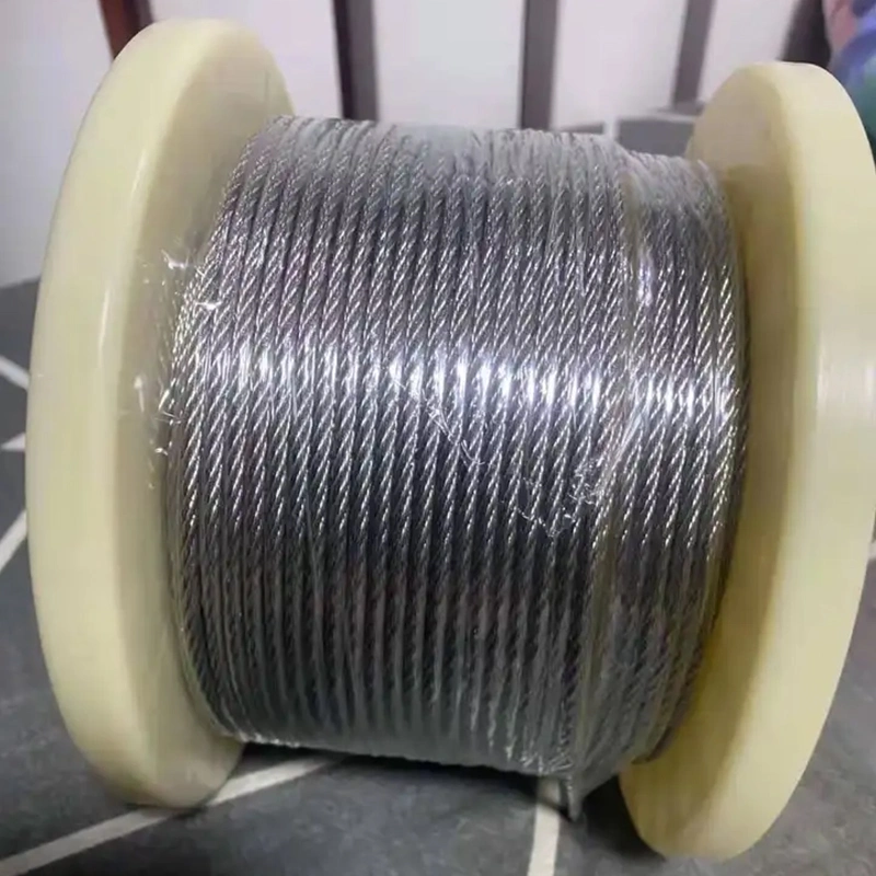 Steel Wire Rope Galvanized 1X19 1.0mm-6mm High Carbon Hot/Ele DIP Galvanized Steel Wire Rope