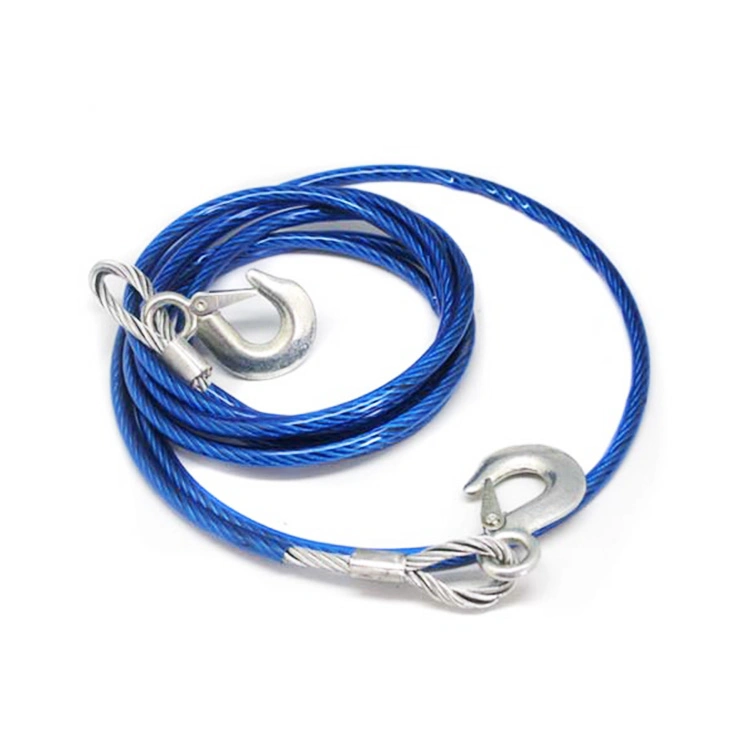 4 M 5 Tons Steel Wire Tow Cable Tow Strap Towing Rope with Hooks