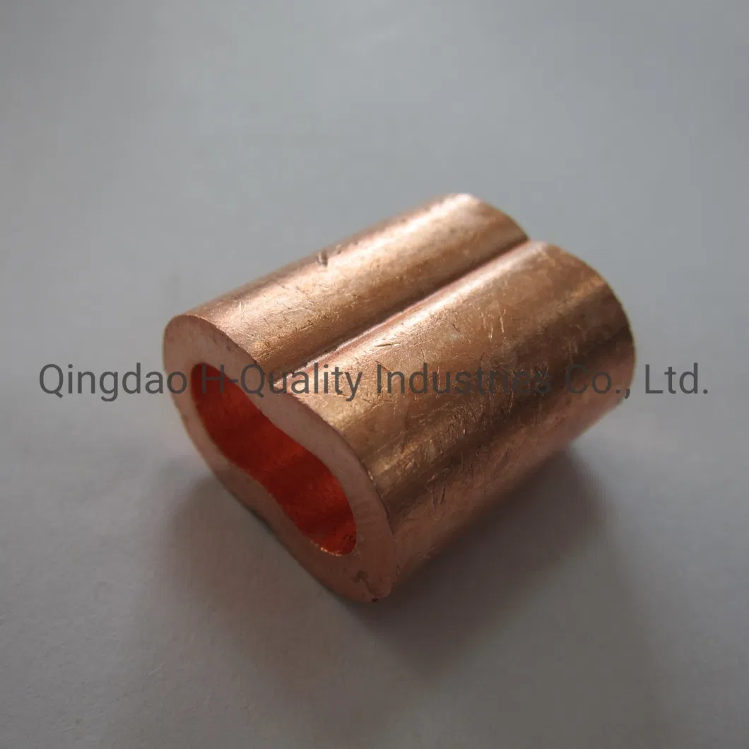 Us Type Nickel Plated Copper Hourglass Sleeves for Wire Rope Connecting
