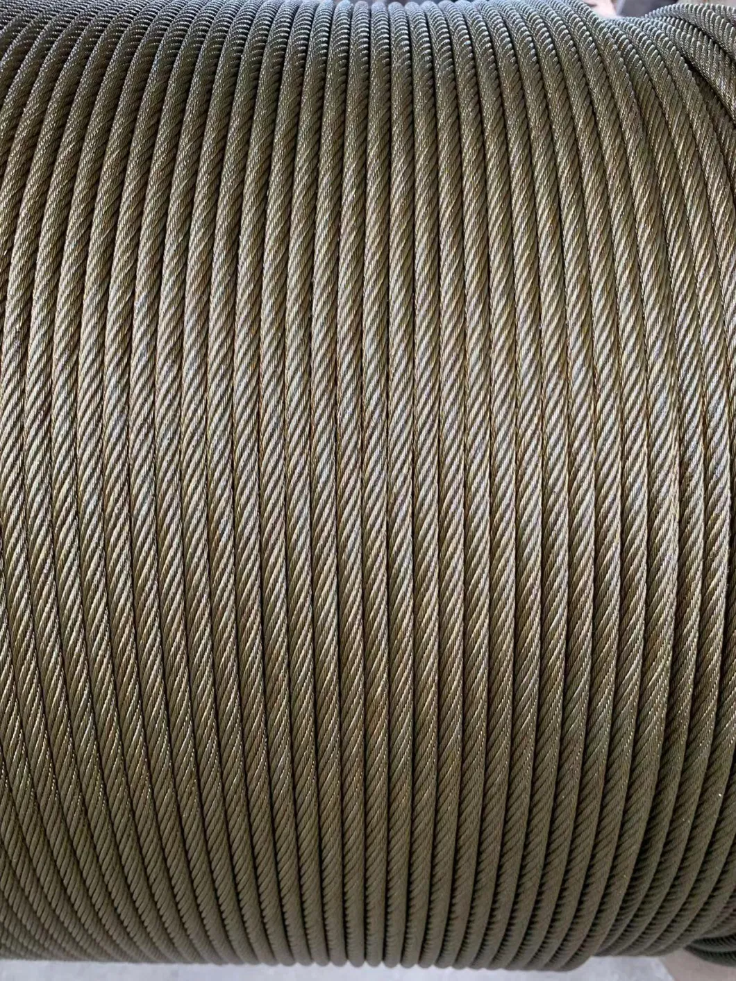 Steel Core 8X19+Iwrc Ungalvanized Steel Wire Rope Jute Core Bearing Rope for Crane