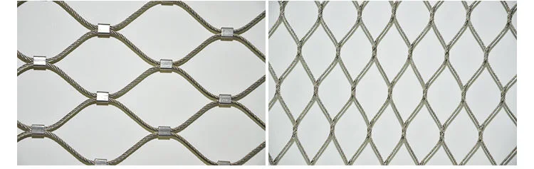 SS316 Stainless Steel Metal Wire Rope Mesh for Green Wall Facade Plant Climbing Helicopter Deck