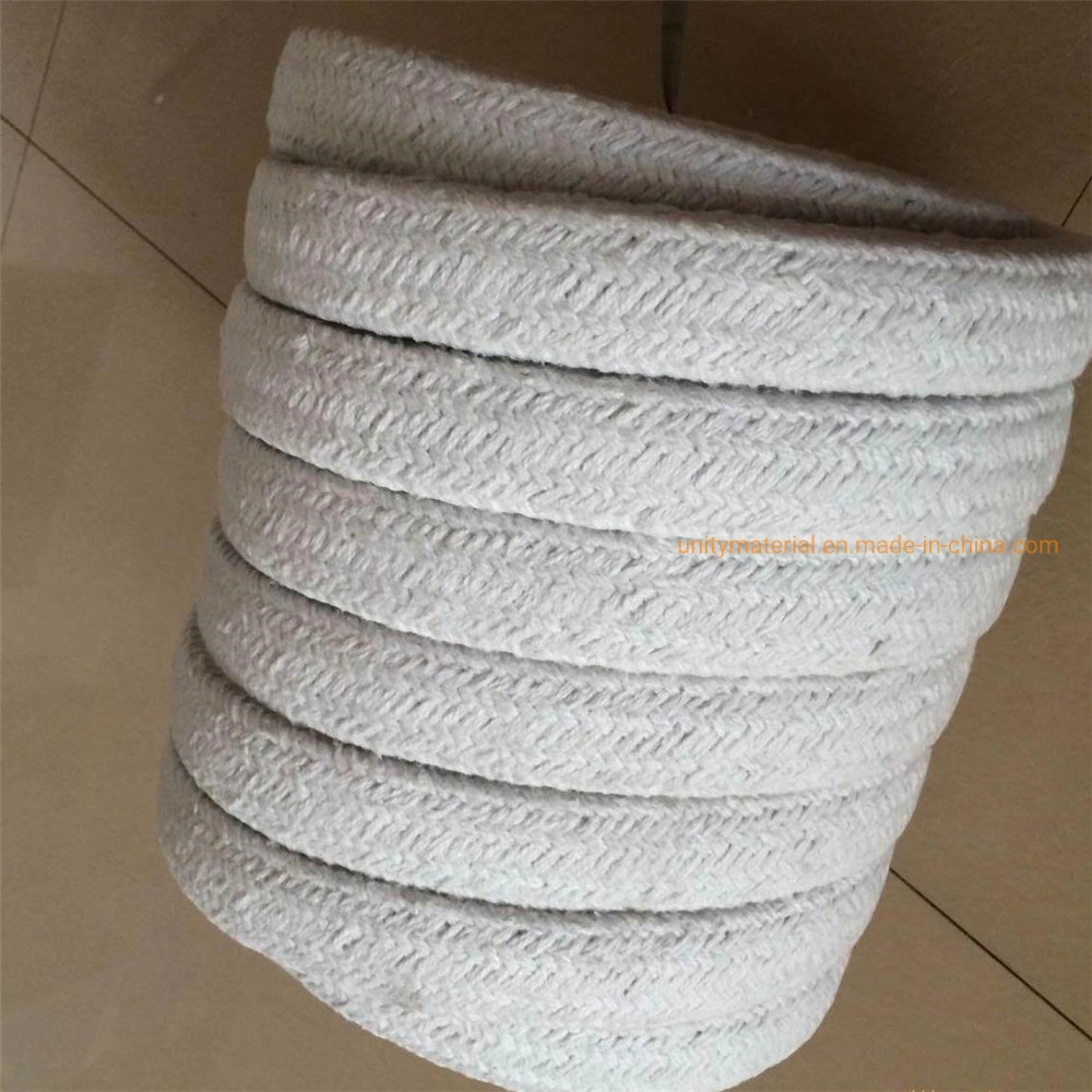 Heat Insulation Stainless Steel Reinforced Ceramic Fiber Round Square Braided Twisted Rope