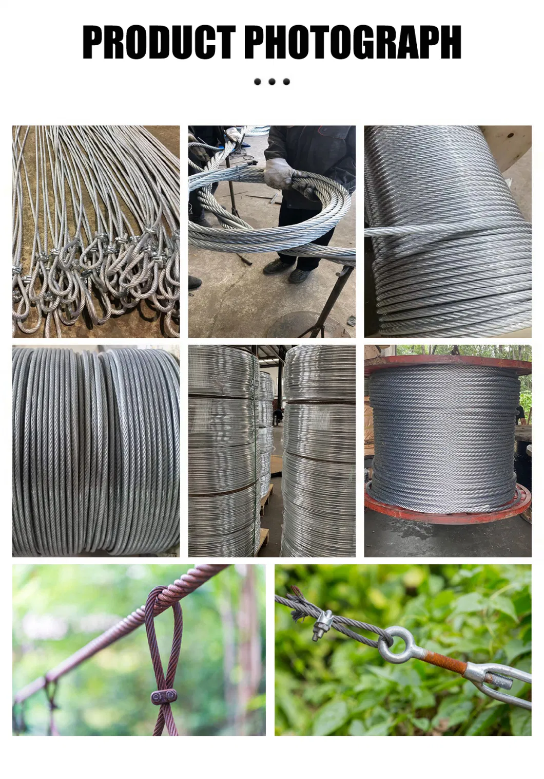 Fatory Kevlar Coated Stainless Steel Wire Rope Mesh Winch Rigging