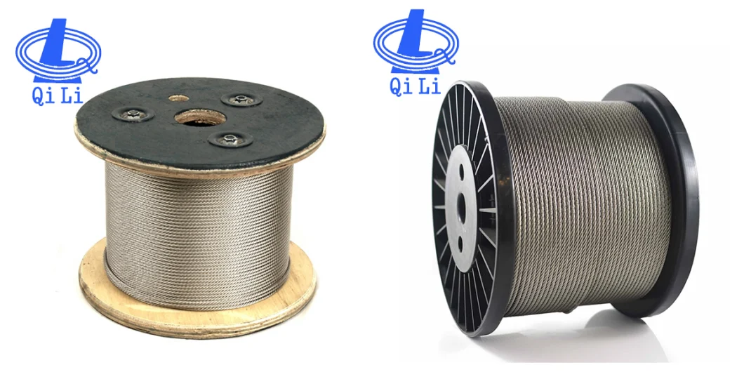 1X19 Series Steel Wire Rope 0.9-1.0mm Stainless Steel Plastic Coated Steel Wire Rope