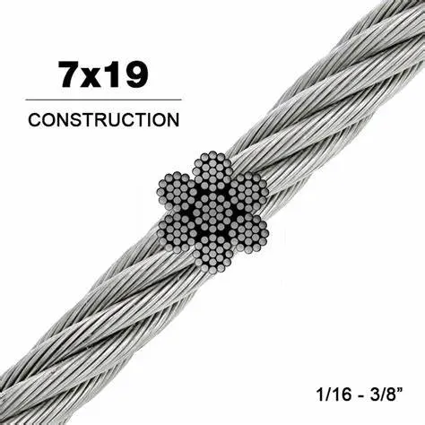 High Strength 7*19 304 316 Stainless Steel Wire Rope