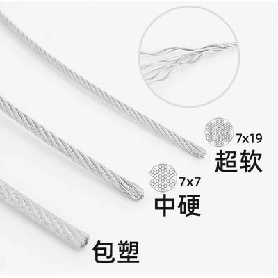 Stahl Kabelbinderdraht Kunststoff Beschichtet Verzinkter Edelstahl-Draht Seil