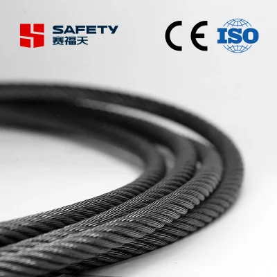Abriebfestigkeit mittel Carbon Fiber Core 6 * 25f-FC Typen Stahl Drahtseil-Reglerkabel für Lift en GB ISO NF ISO4346 Werk