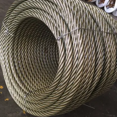 Hersteller 6*24 FC DIN3068 En12385 Verzinkter Stahldraht Seil für Schleppangeln