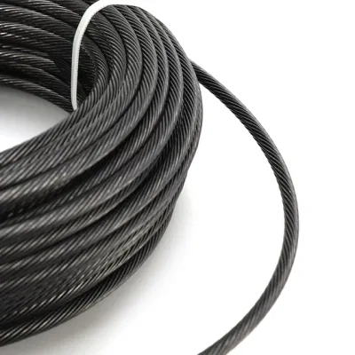 Kabelgeländer Edelstahl Draht Seil Behandlung mit schwarzem Oxid