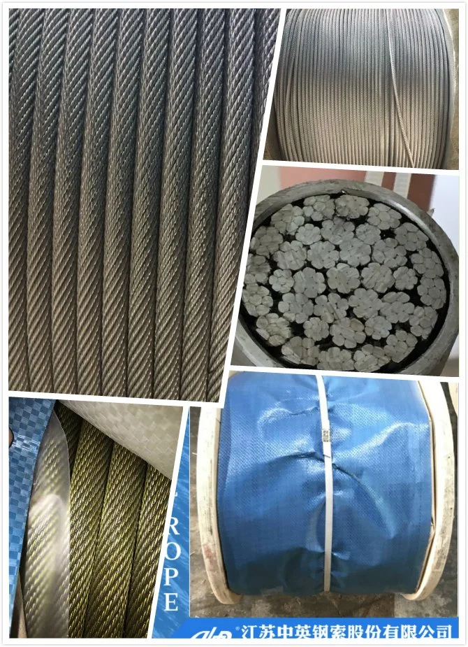 Non Rotating Steel Wire Rope 35W*7 35W*K7 High Quality Ungalvanized &amp; Galvanized Steel Cable