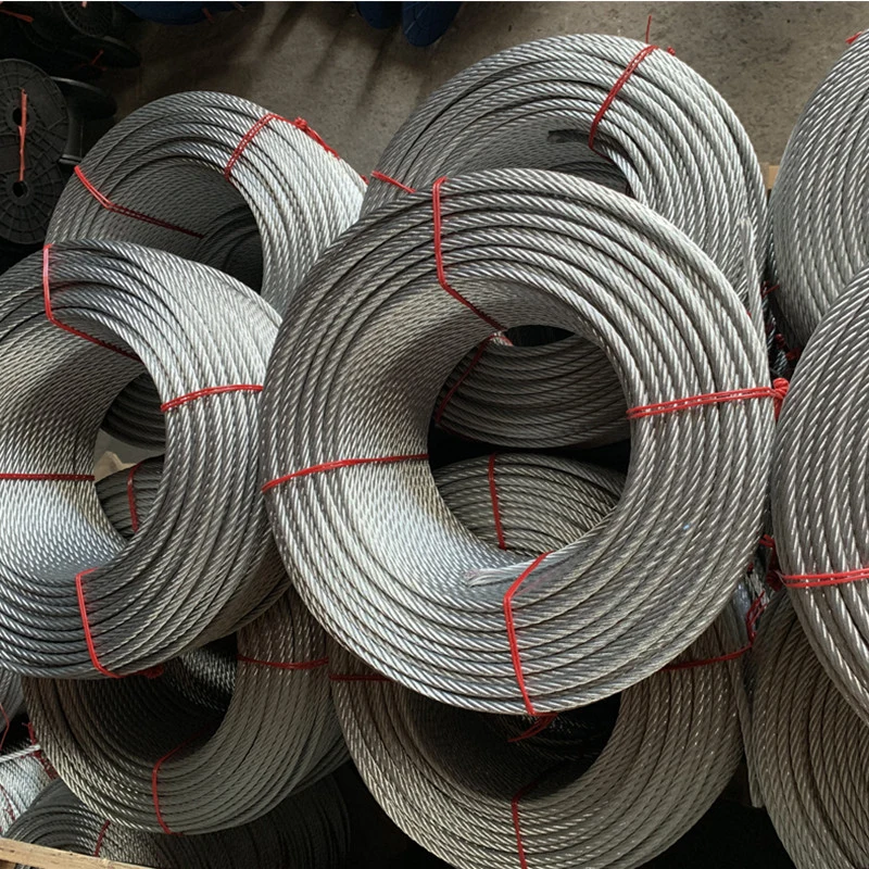 Ungalvanized 19X7 18*7+Iws Steel Wire Rope Oil Non-Rotating Wire Cable Black