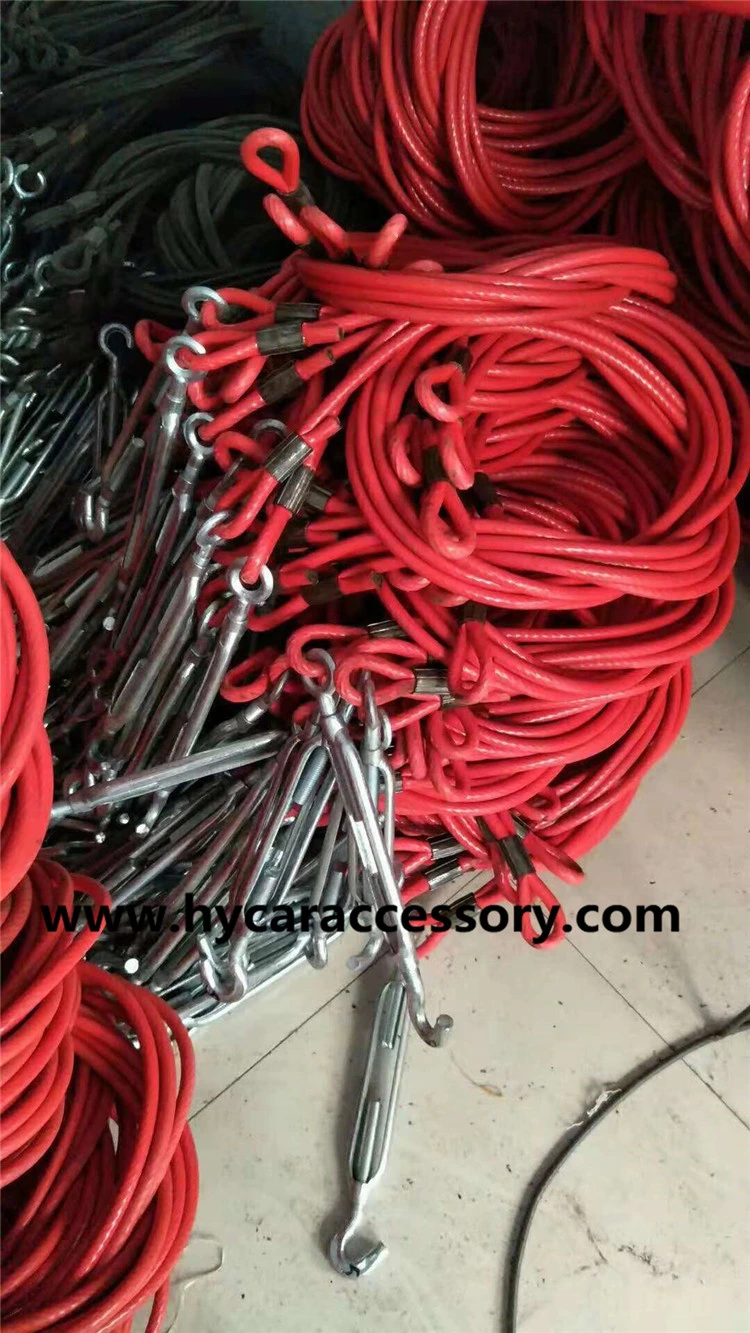 Truck Compartment Cable Pull Line High Quality PVC Rubberized Stainless Steel Wire Rope Oily Wire Rope