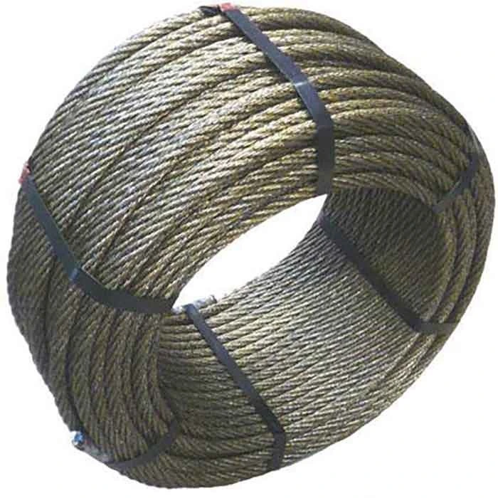 Black Galvanized Steel Wire Ropes 14mm Black Coated Steel Strand, Matt Black Oxide Stainless Steel Cables