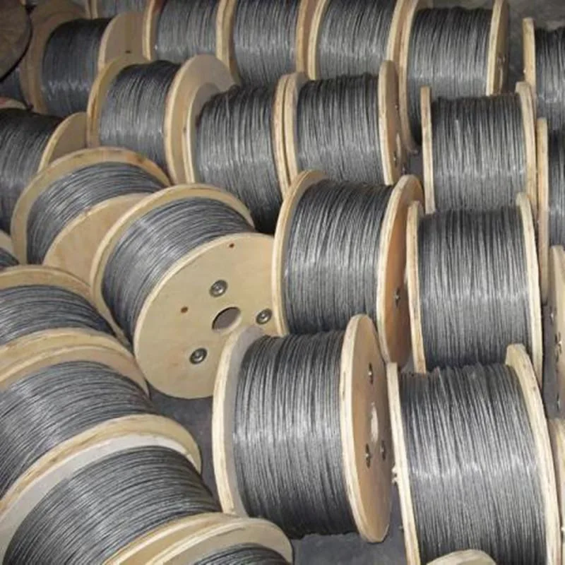 7*7/7*19 1/8&quot; Galvanized/PVC Coated Round Strand Steel Wire Rope/Stainless Steel Wire Rope