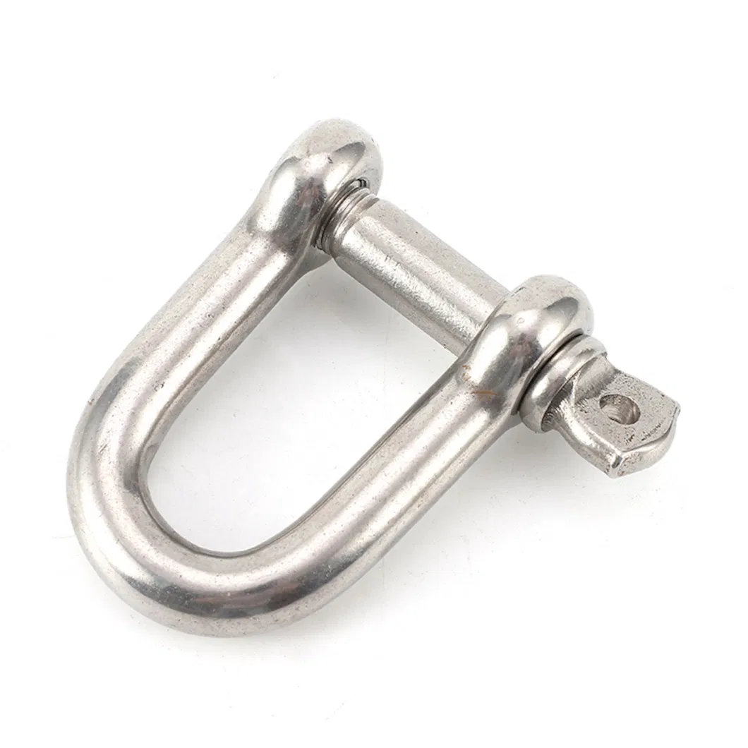 Stainless Steel Forged Wire Rope Sling Accessory Bow Dee Shape Rigging Lifting Marine Bolt Type Anchor Twist Twisted Shackle