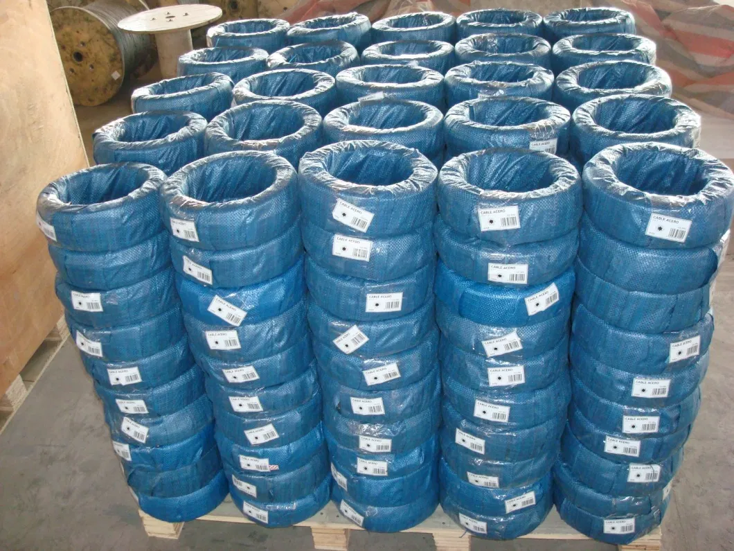 Soft Colis 6X12+7FC Galvanized Steel Wire Rope 100m