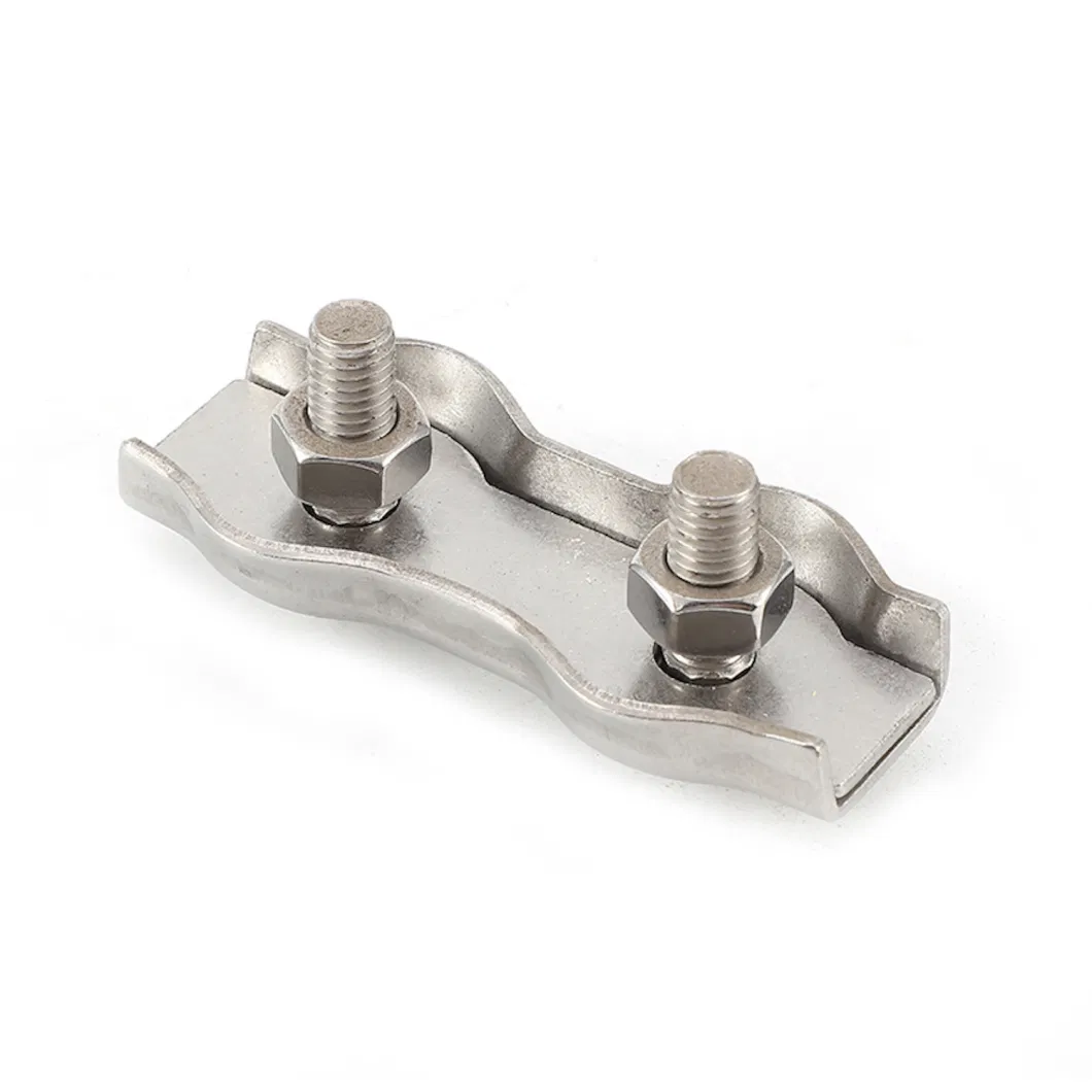 Stainless Steel Double Clamps Fastener for Wire Rope