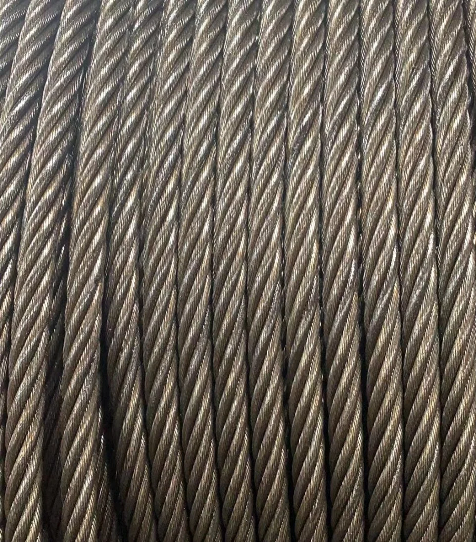 Compacted 4 Strands Fan-Shaped Ungalvanized Steel Wire Rope 4vx48s+5FC for Hanging Oil Rope