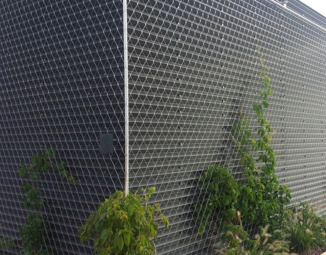 30*30mm 304L Stainless Steel Wire Rope Mesh Fence Netting for Balustrade/Stairs Safety Rope Mesh Stainless Steel Buckle Rope Net Wire Rope Woven Mesh